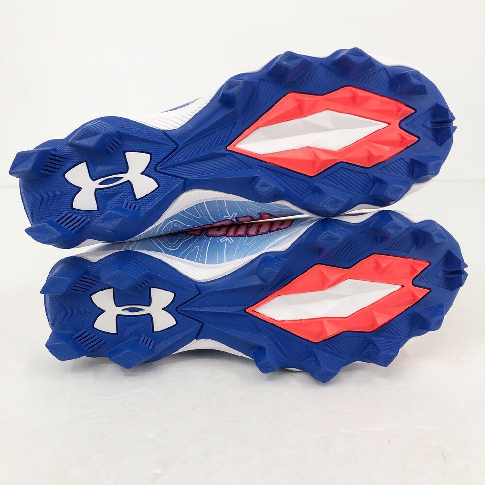 Under Armour Spotlight Fran RM 4 TX Football Cleats KIDS 5 Red White Blue NWOB - Picture 11 of 13